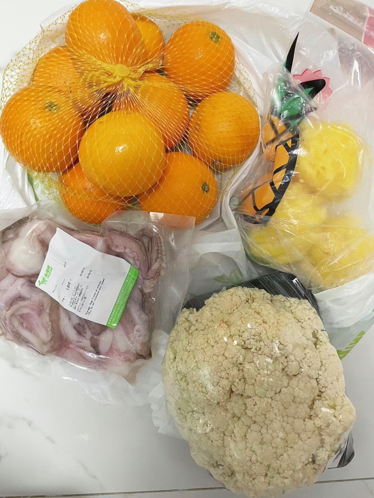 新鮮蔬菜水果冷凍食品 水果 菠蘿 魷魚 花椰菜